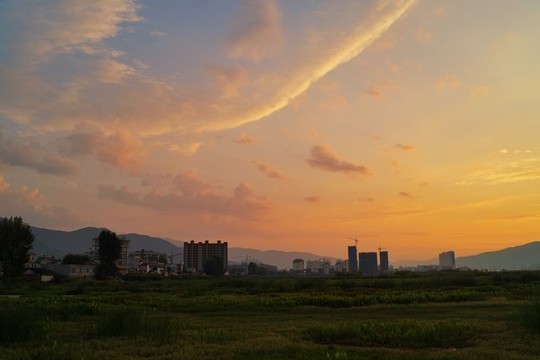 會(huì)澤濕地晚霞