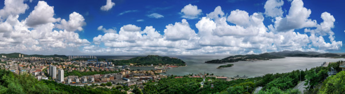 旅順口白玉山風(fēng)光全景