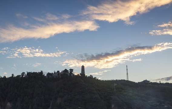 筆架山晚霞