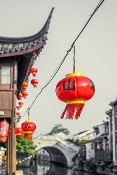 古鎮(zhèn)黑白照片