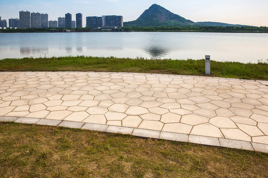 中國江蘇江陰敔山湖公園美景