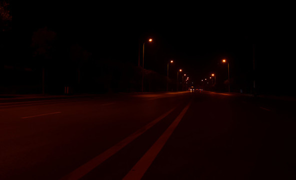 朦朧的路燈