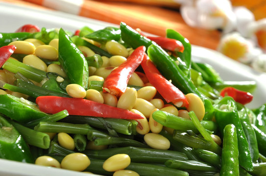 拽味菜梗熗豆米