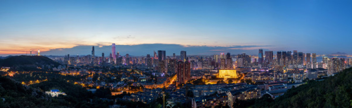大連城市夜色全景