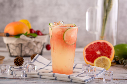 檸檬西柚飲品高清圖
