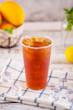 檸檬紅茶飲品高清圖