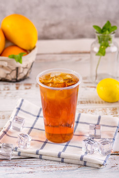 檸檬紅茶飲品高清圖
