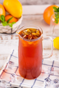 檸檬紅茶飲品高清圖