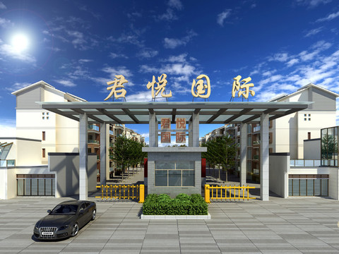 小區(qū)大門效果圖