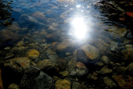溪流水光