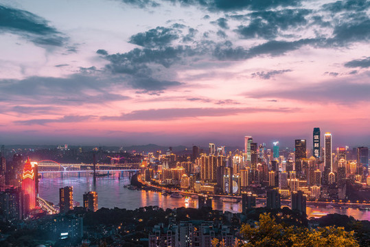 山城重慶渝中半島夜景