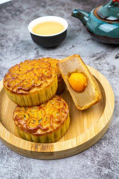 八月十五中秋節(jié)月餅特寫