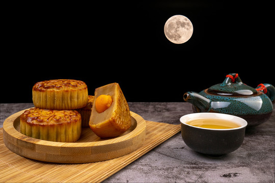 传统节日八月十五中秋节月饼