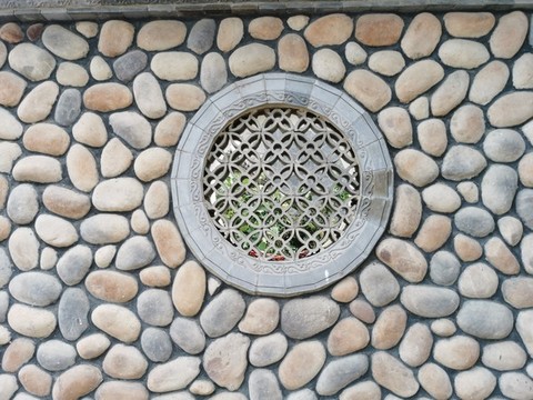 鵝卵石景墻