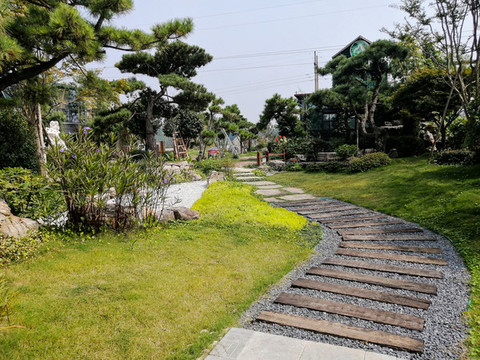 雅致庭院園林建筑攝影