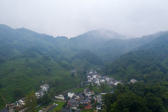 無人機航拍杭州龍井村01