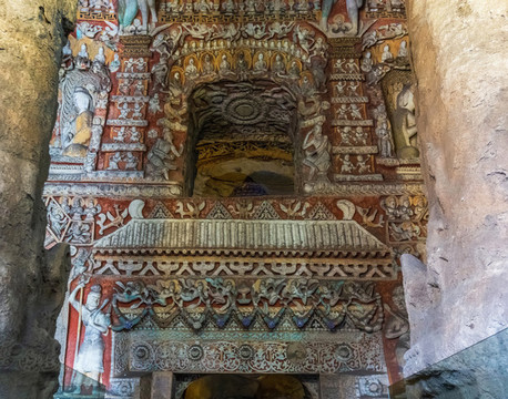 中國(guó)大同云岡石窟風(fēng)光