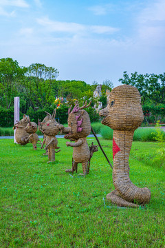 上海嘉北郊野公園稻草文化景觀