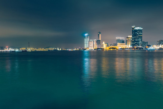厦门海岸城市夜景