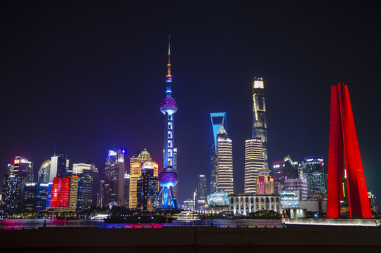 上海陸家嘴都市夜景
