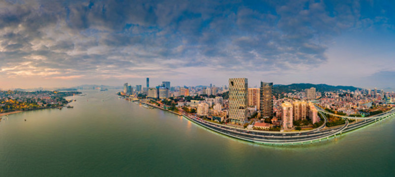 廈門海灣城市夜景