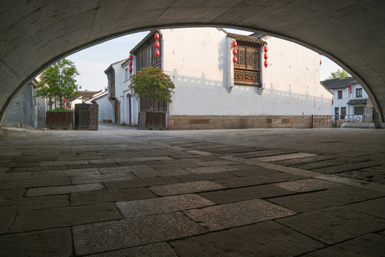 中國無錫南長街和古運河風(fēng)光