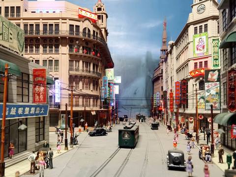 老上海南京路微縮場景