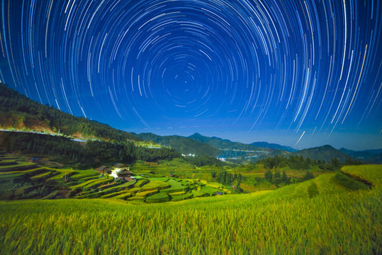 加榜梯田星空延時攝影