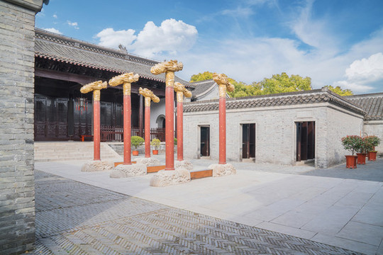 中國泰州古鎮(zhèn)街道和望海樓地標