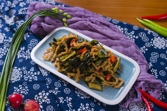 黃瓜干炒肉絲