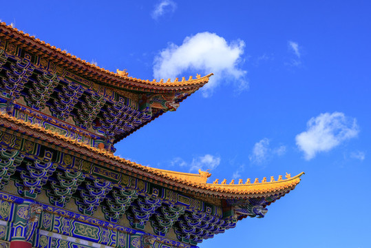 大理崇圣寺大雄寶殿飛檐翹角