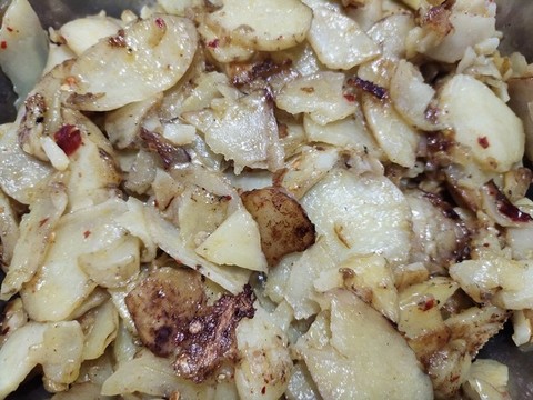 炒土豆片特寫