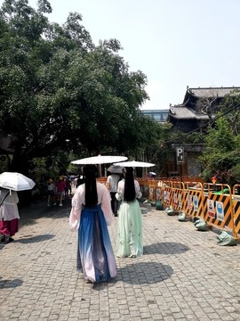 甘坑小鎮(zhèn)漢服美女