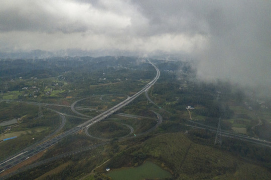 高速公路航拍