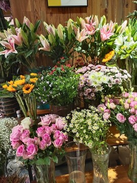 鮮花背景墻