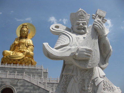 南海觀音像四大天王佛教雕塑
