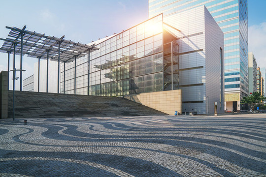 澳門現(xiàn)代建筑和橋梁和城市廣場(chǎng)