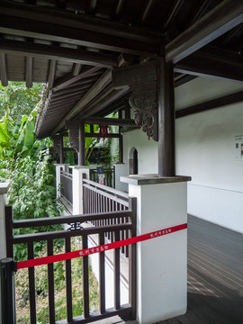 杭州方志館中式小樓二層走廊