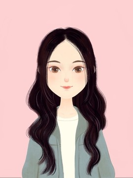 手繪卡通女孩