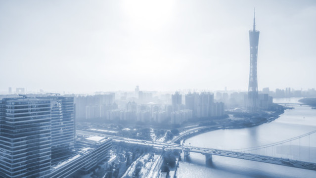 航拍廣州全景