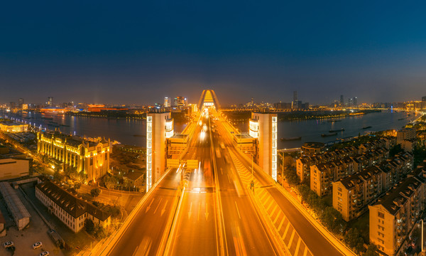 上海盧浦大橋夜景