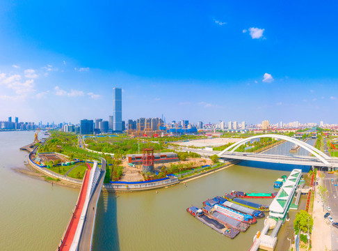 上海前灘休閑公園的橋