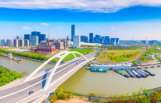 上海前灘休閑公園的橋