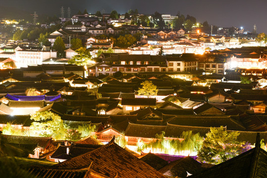 麗江古城夜景