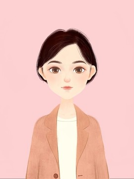手繪卡通女孩