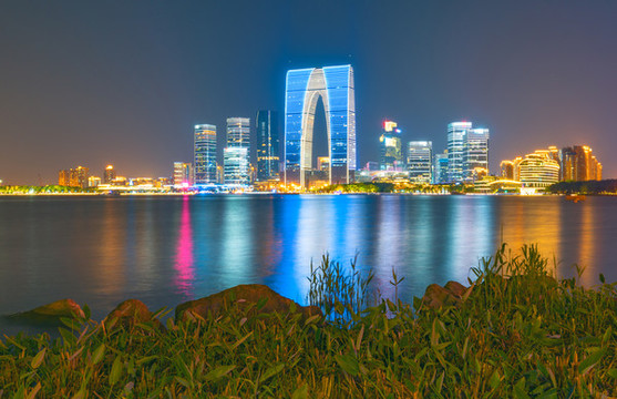 蘇州東方之門夜景