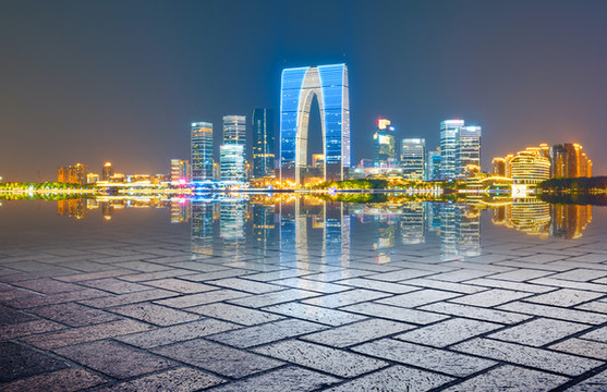 蘇州東方之門夜景