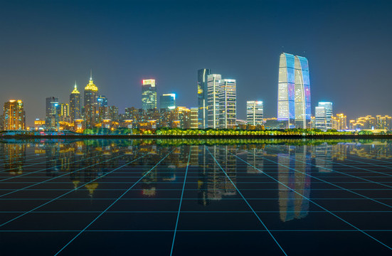 蘇州東方之門(mén)夜景