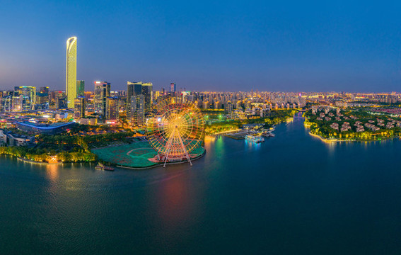 蘇州工業(yè)園區(qū)湖東CBD夜景