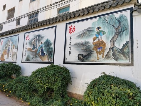 張良敬禮文化墻
